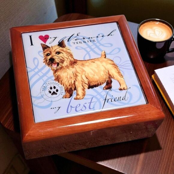 Norwich Terrier Jewelry Box 3dRose Wood & Ceramic Dog Trinket Best Friend Gift - Picture 1 of 8